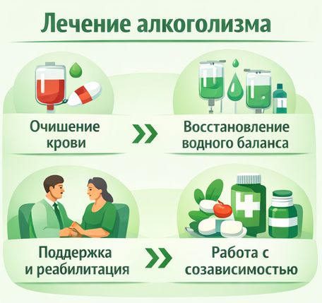 лечение алкоголизма в Болхове этапы